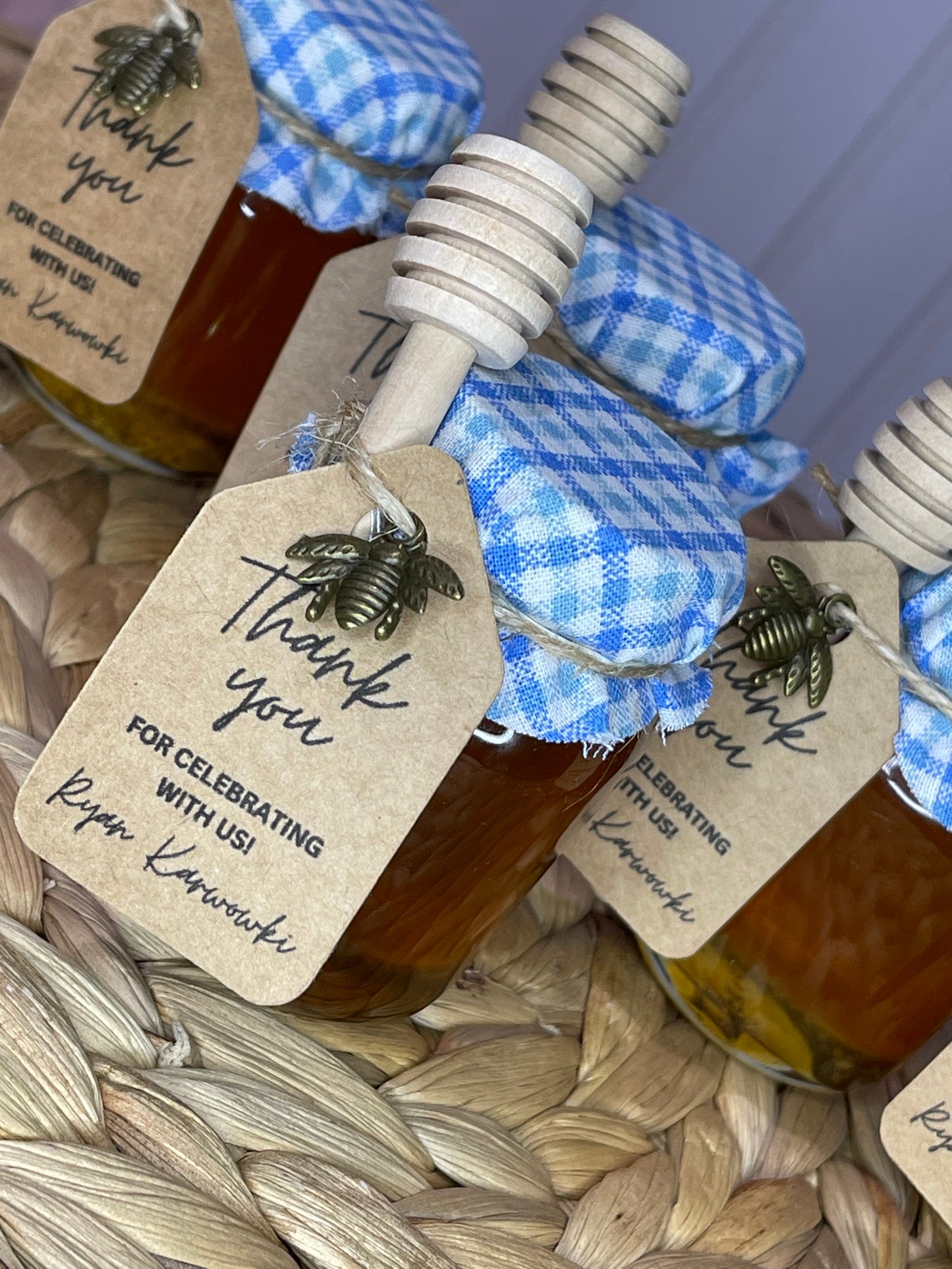 PERSONALIZED HONEY JAR FAVOR (12PK)