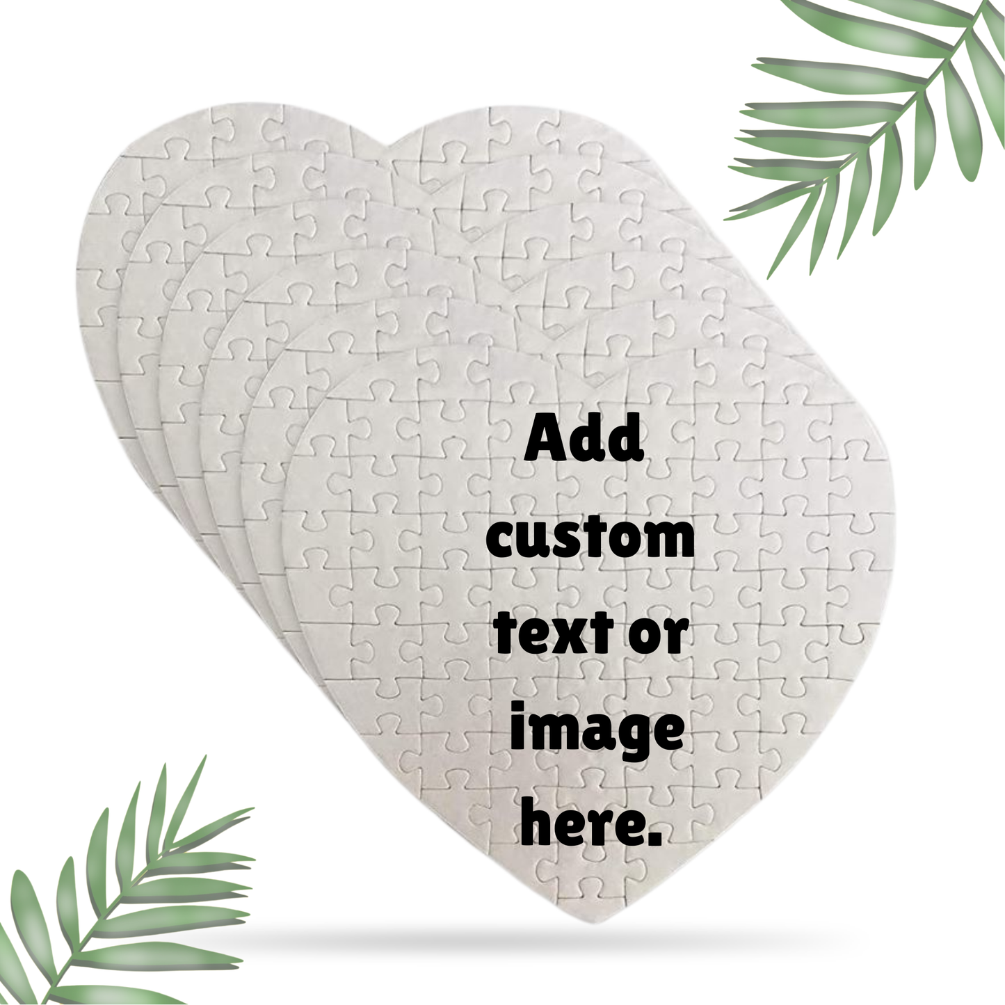 CUSTOM HEART OR RECTANGLE SHAPED PUZZLE