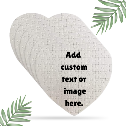 CUSTOM HEART OR RECTANGLE SHAPED PUZZLE