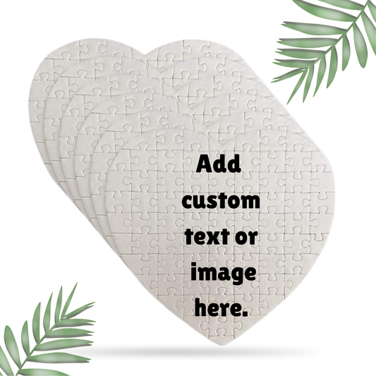CUSTOM HEART OR RECTANGLE SHAPED PUZZLE