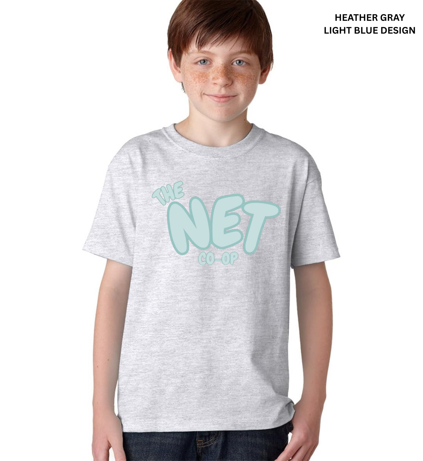 HEATHER GRAY UNISEX KIDS AND YOUTH SOFTSTYLE SHIRT