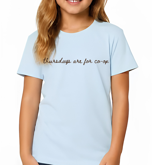 LIGHT BLUE UNISEX YOUTH SHIRT "THURSDAY"