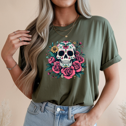 DIA DE LOS MUERTES FLORAL UNISEX SHIRT