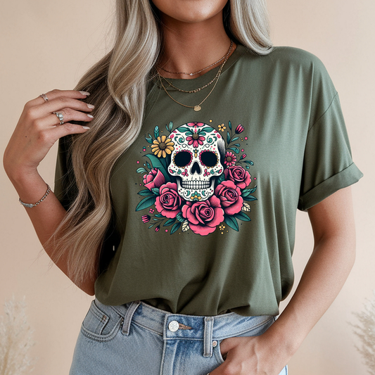 DIA DE LOS MUERTES FLORAL UNISEX SHIRT
