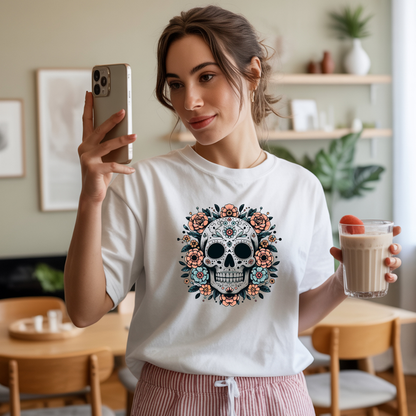 DIA DE LOS MUERTES FLORAL UNISEX SHIRT