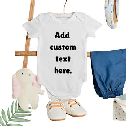 WHITE PERSONALIZED BABY ONESIE