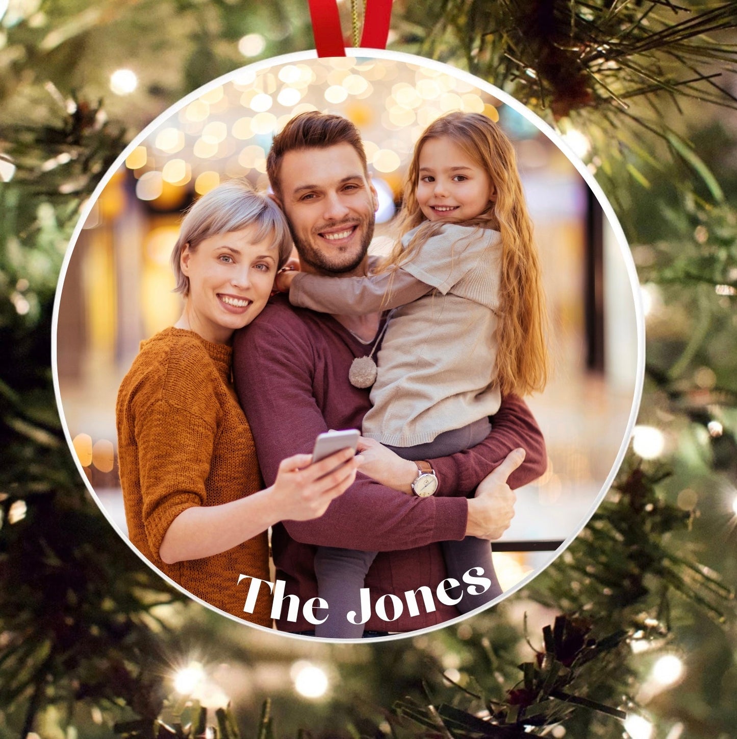 DOUBLE SIDED CUSTOM PHOTO ORNAMENT & KEEPSAKE