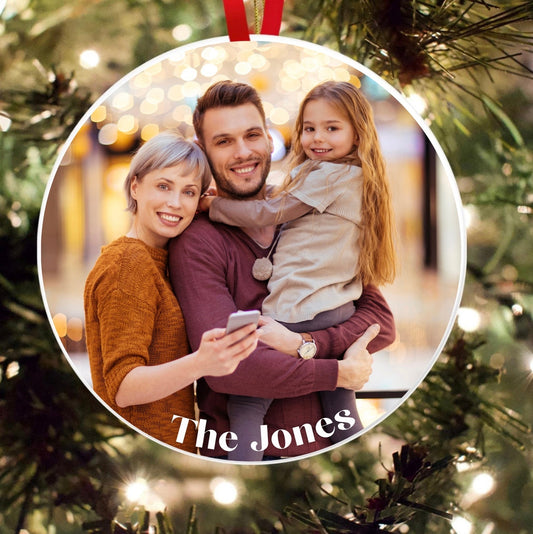 DOUBLE SIDED CUSTOM PHOTO ORNAMENT & KEEPSAKE