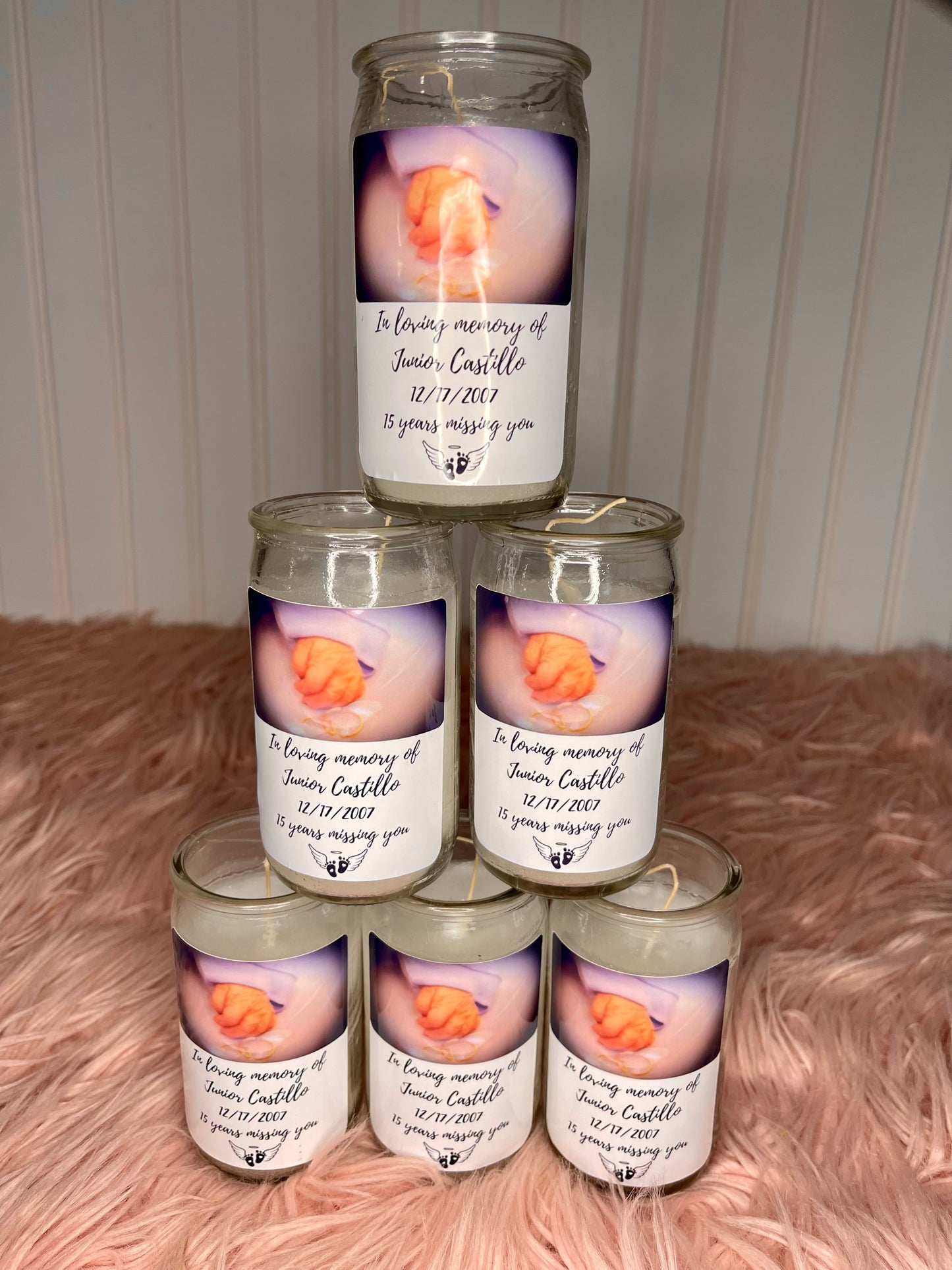 CUSTOM MEMORIAL CANDLES