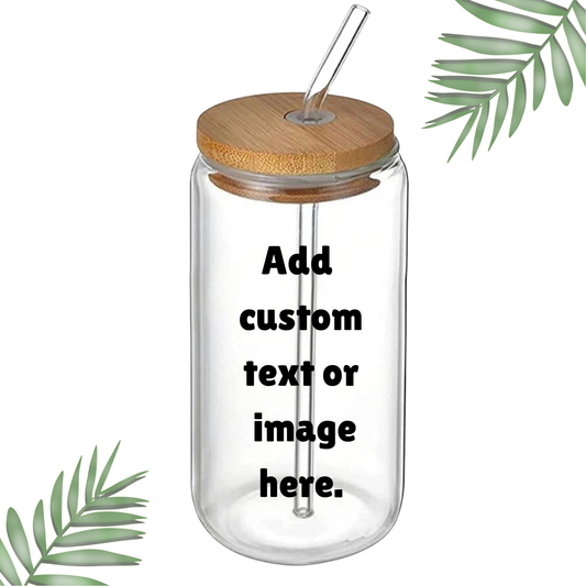 CLEAR CUSTOM GLASS CUP