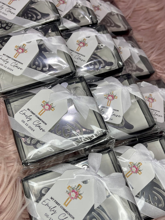 SET OF 12 PERSONALIZED ANGEL BOOKMARK FAVORS
