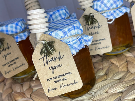 PERSONALIZED HONEY JAR FAVOR (12PK)