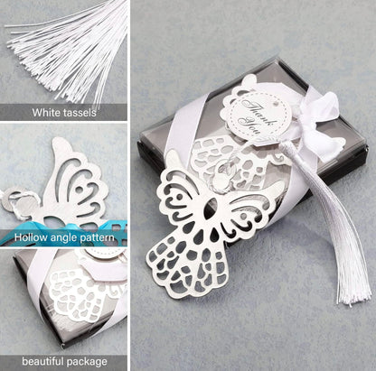 SET OF 12 PERSONALIZED ANGEL BOOKMARK FAVORS