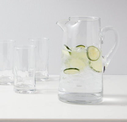 CUSTOM 90oz GLASS TALL PITCHER WITH HANDLE