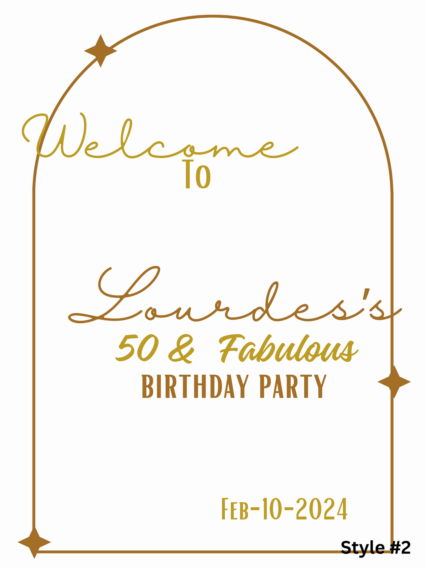 ACRYLIC WELCOME PARTY SIGN