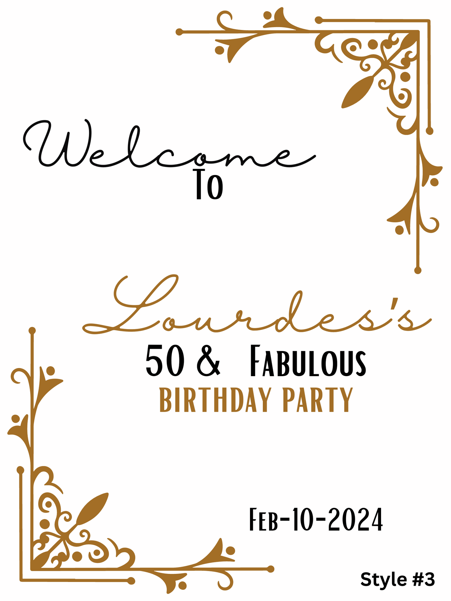 ACRYLIC WELCOME PARTY SIGN