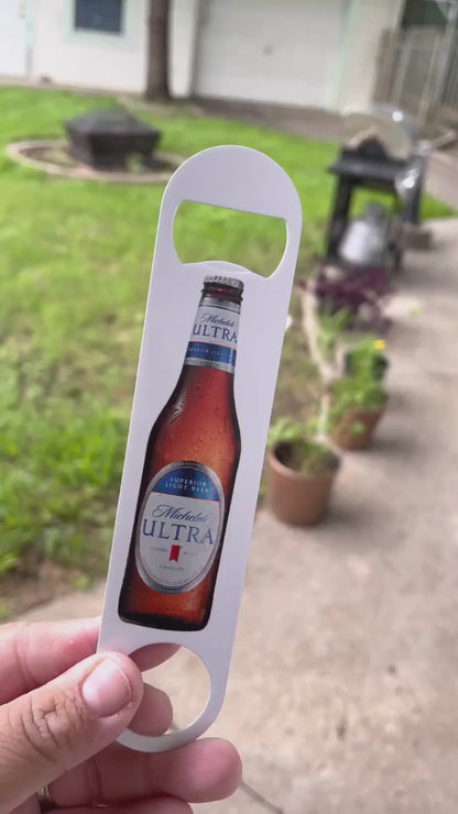 DOUBLE SIDED CUSTOM BOTTLE OPENER